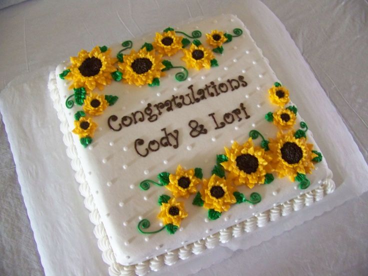 Sunflower Bridal Shower Cake