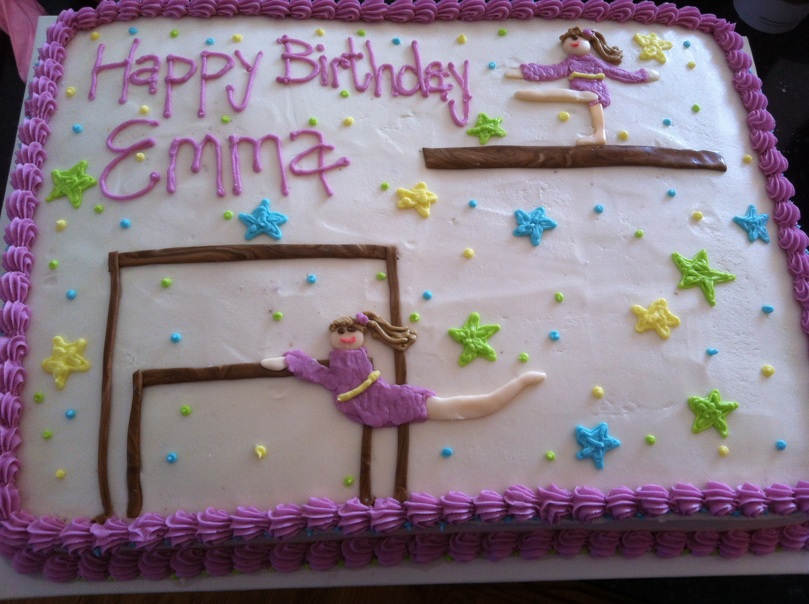 Gymnastics Sheet Cake