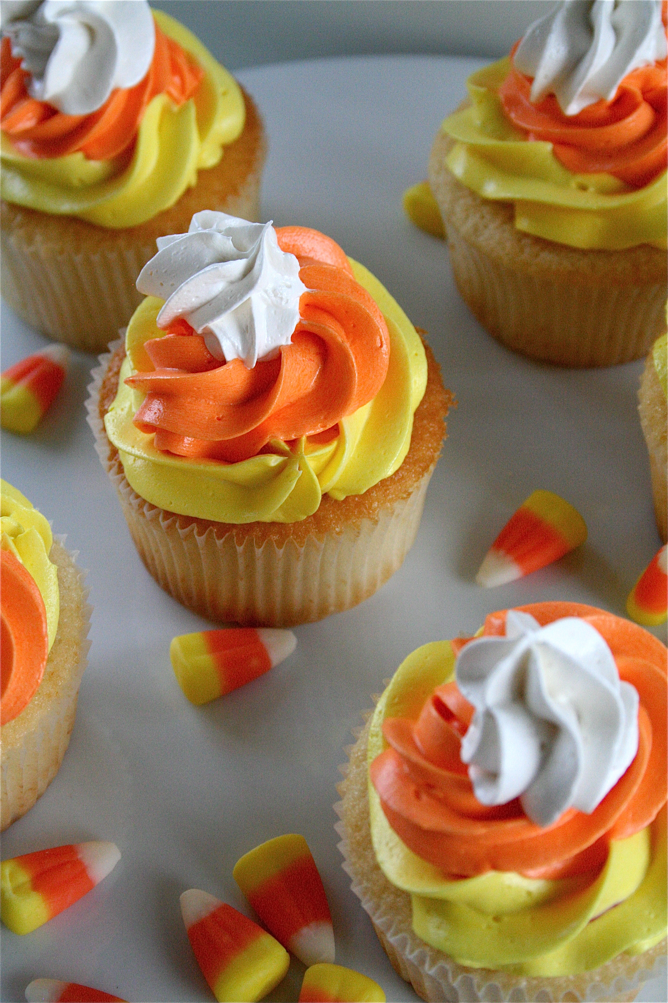 11 Decorating With Halloween Candy Corn Cupcakes Photo Halloween