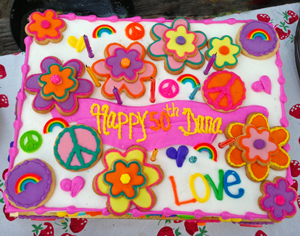 Hippie Birthday Cake