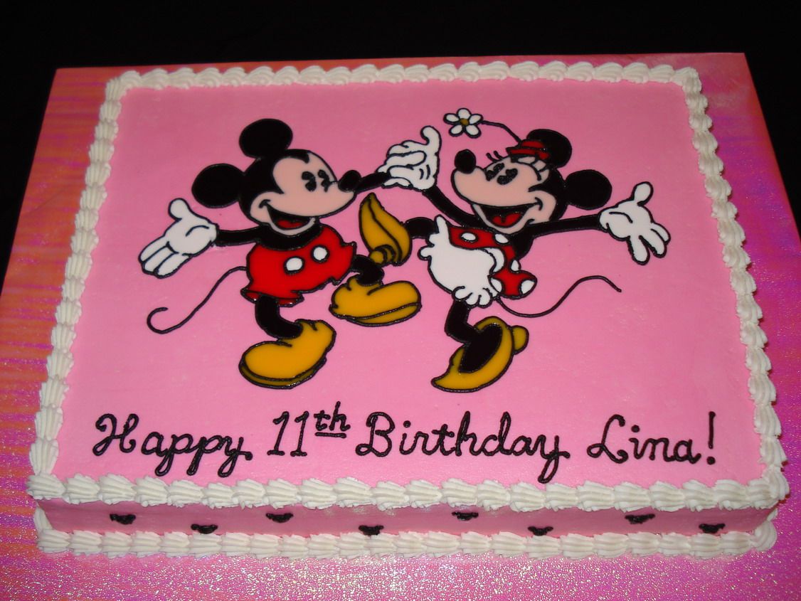 Mickey and Minnie Birthday Cake