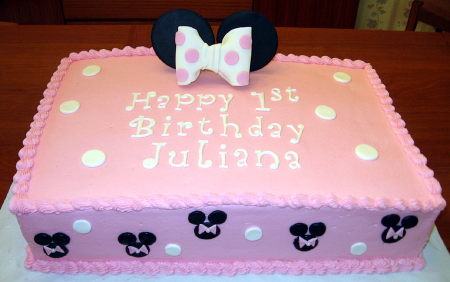 Minnie Mouse Sheet Cake