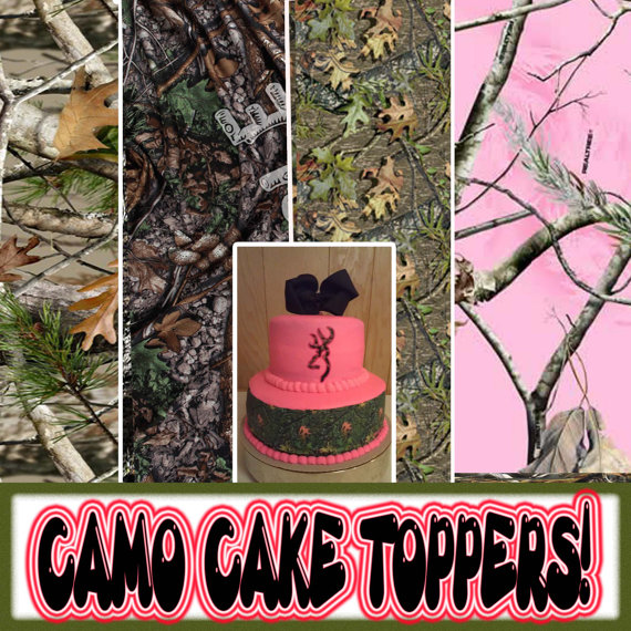 Pink Camouflage Sugar Sheets for Cakes