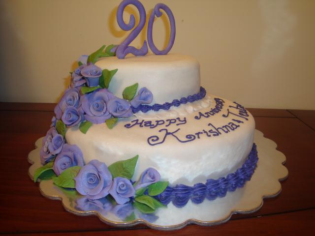 20th Wedding Anniversary Cake