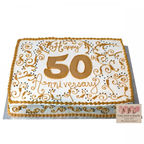 50th Anniversary Sheet Cake