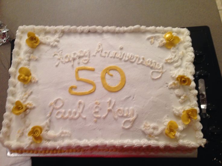 50th Anniversary Sheet Cake