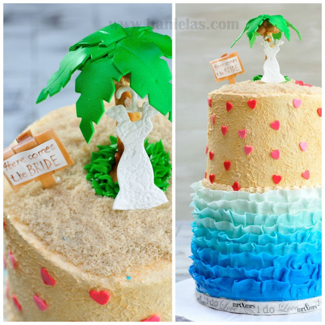 Beach Bridal Shower Sheet Cakes