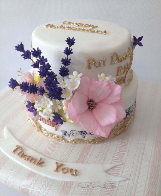 Beautiful Retirement Cake