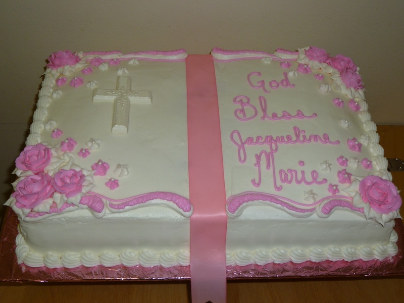 Bible Baptism Communion Half Sheet Cake