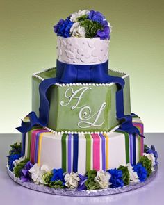 Monogram Wedding Cake