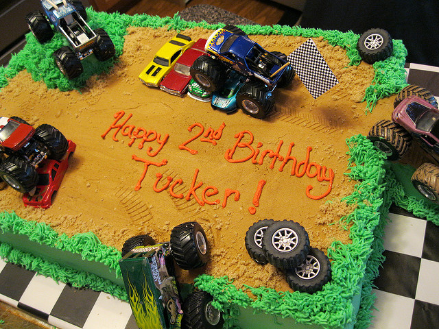 10 Photos of Monster Truck Sheet Cakes Blue