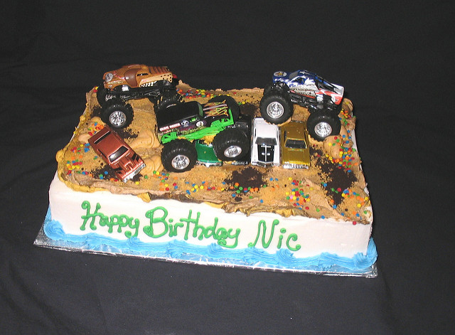 Monster Truck Sheet Cake