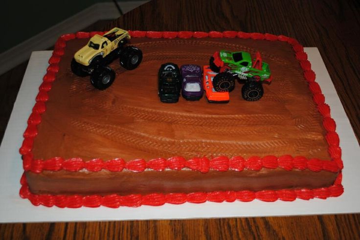 Monster Truck Sheet Cake