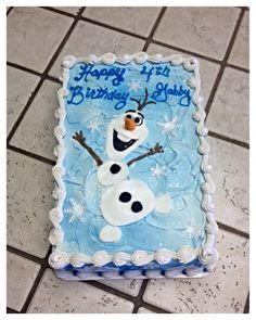 Olaf Birthday Sheet Cake