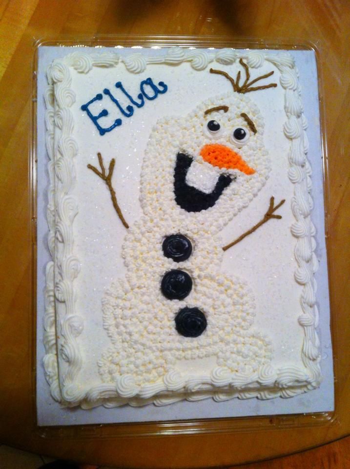 Olaf Birthday Sheet Cake