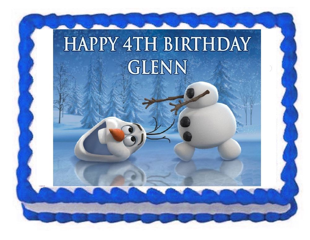 Olaf Frozen Sheet Cake