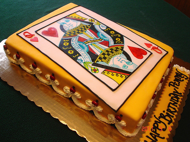 Queen of Hearts Card Cake