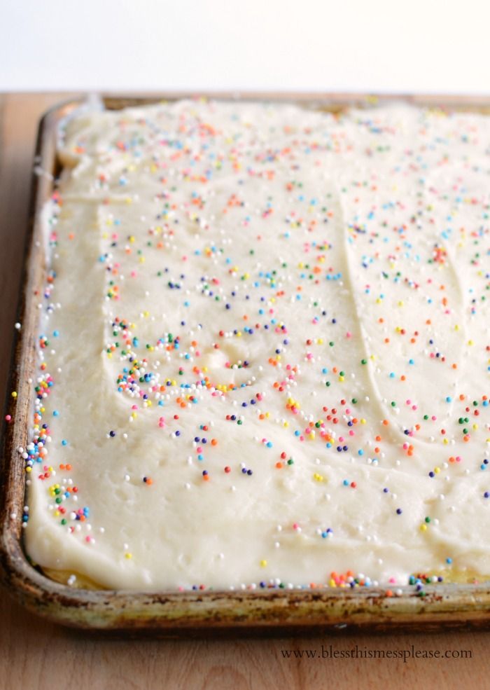 Quick and Easy Vanilla Sheet Cake