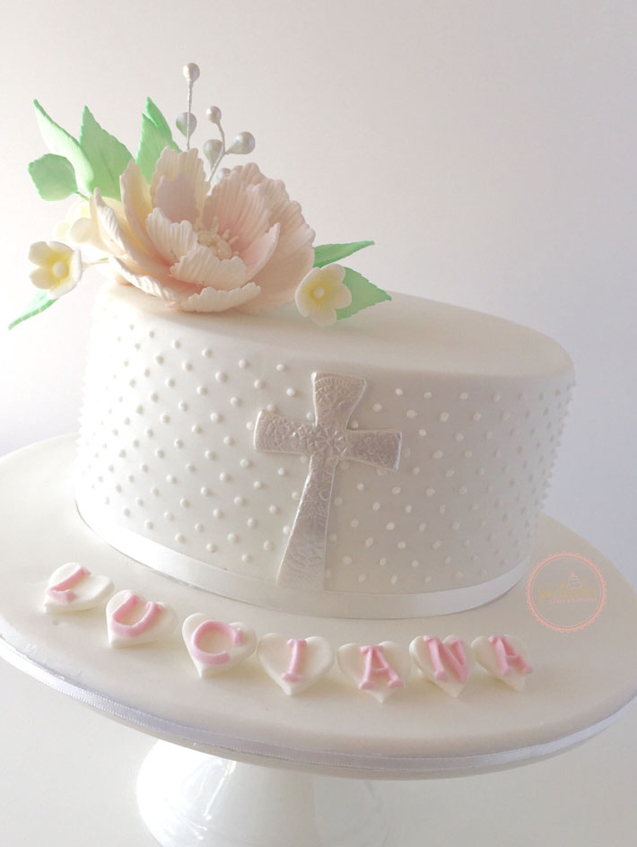 Simple Baptism Cake Ideas