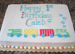 Train Birthday Sheet Cake