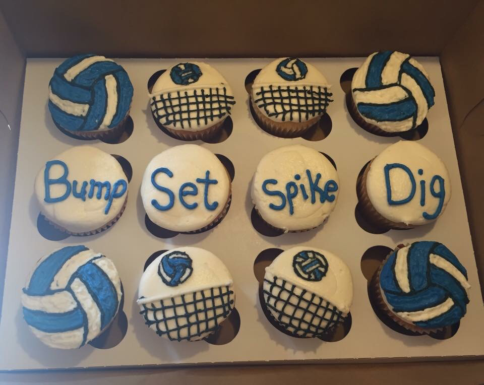 Volleyball Cupcakes