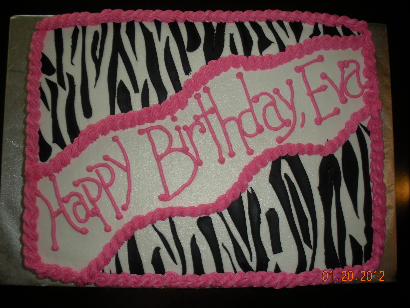 Walmart Zebra Print Sheet Cake