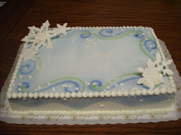 Winter Sheet Cake Designs