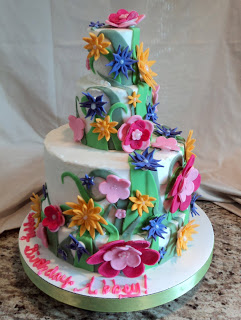 Birthday Cake with Flowers