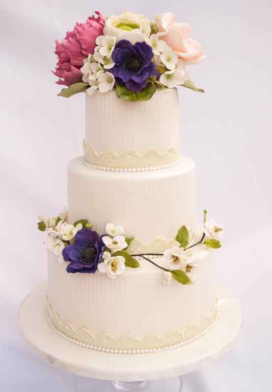 Cake with Sugar Flowers