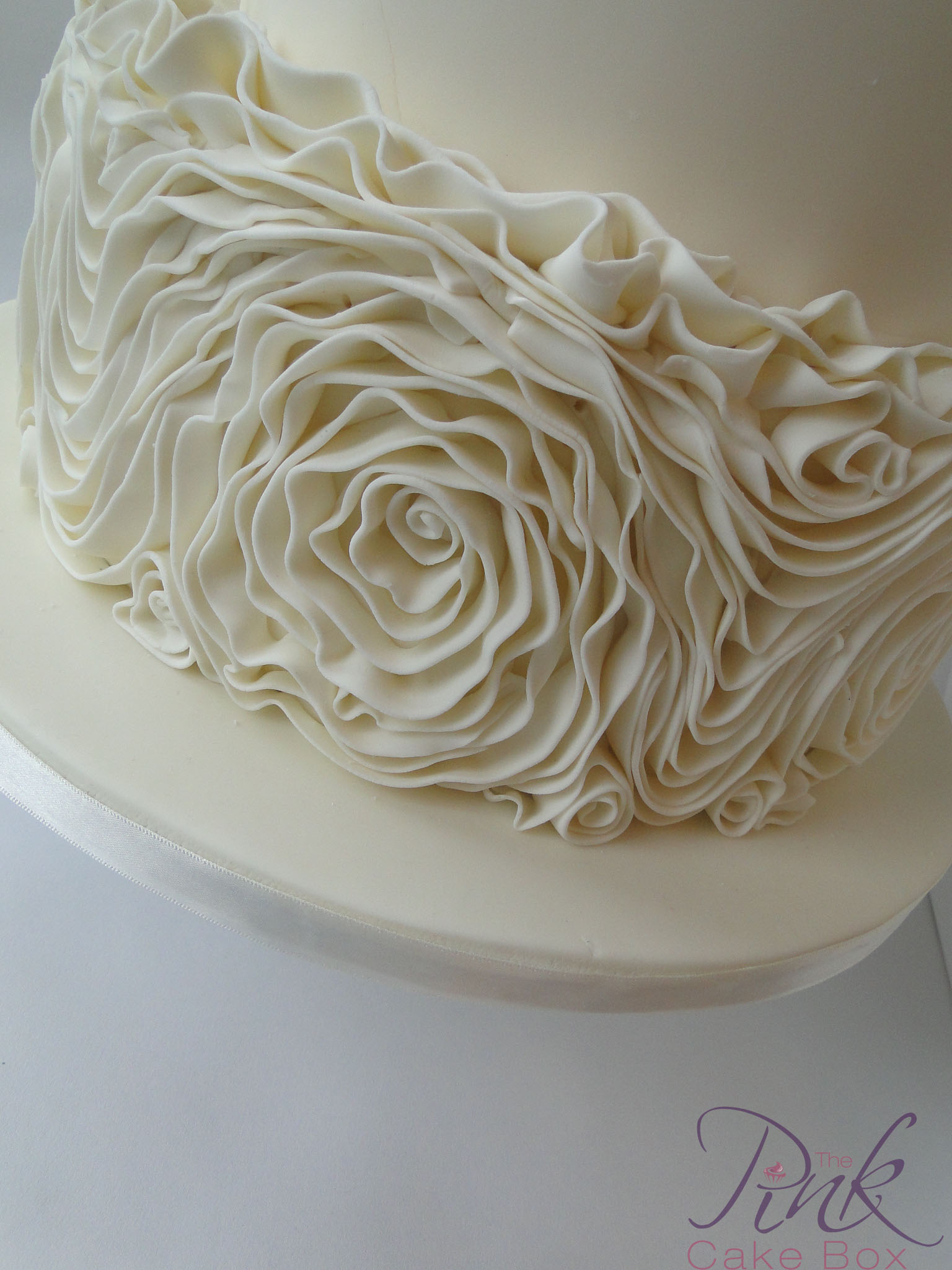 Fondant Ruffle Rose Cake