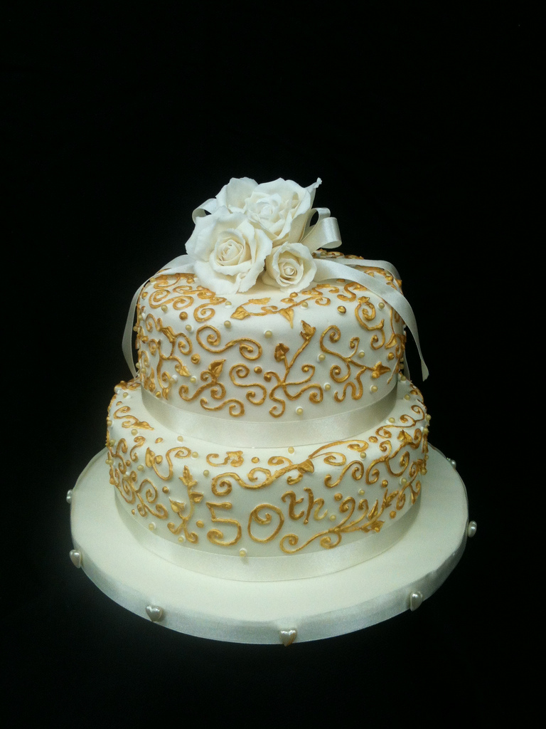 11 Photos of Golden Anniversary Cakes