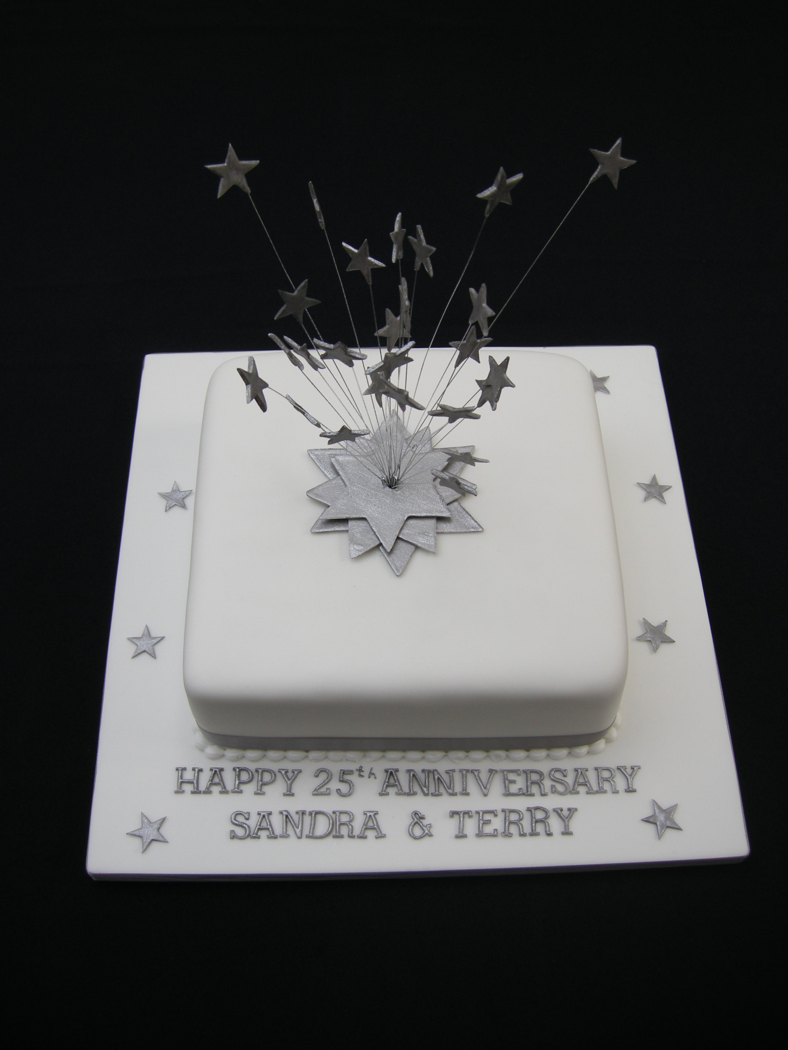 Silver Anniversary Cake