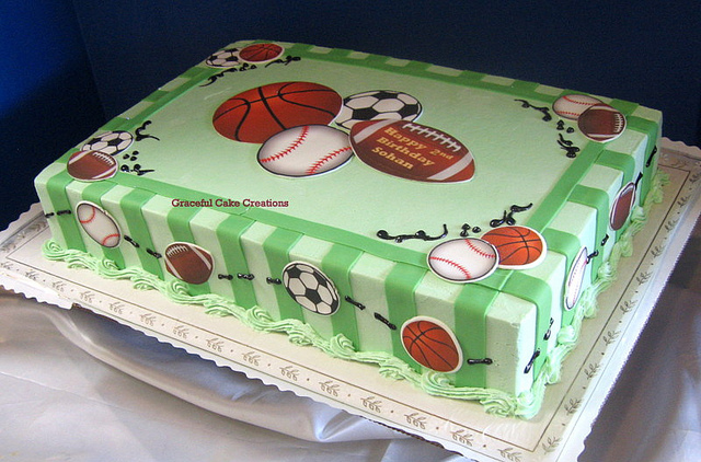 Sports Theme Birthday Sheet Cakes