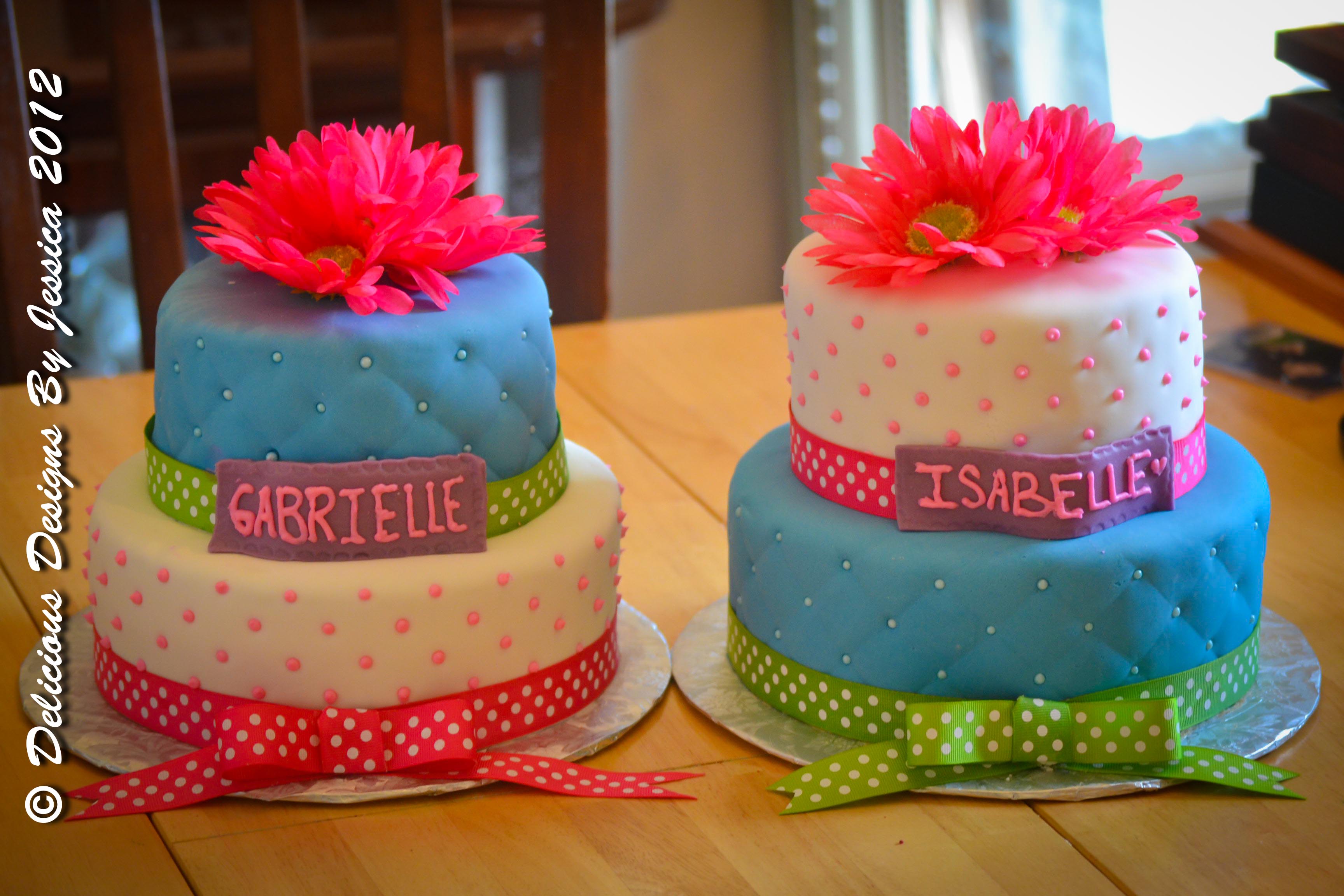 Twin Girl Birthday Cakes