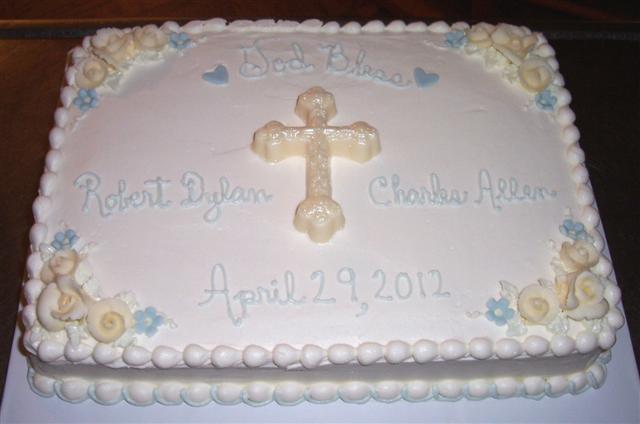 Baptism Full Sheet Cakes for Boys