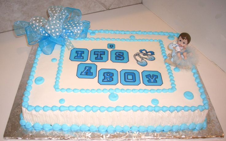 Boy Baby Shower Sheet Cake