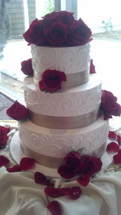 Elegant 3 Tier Wedding Cakes Pinterest