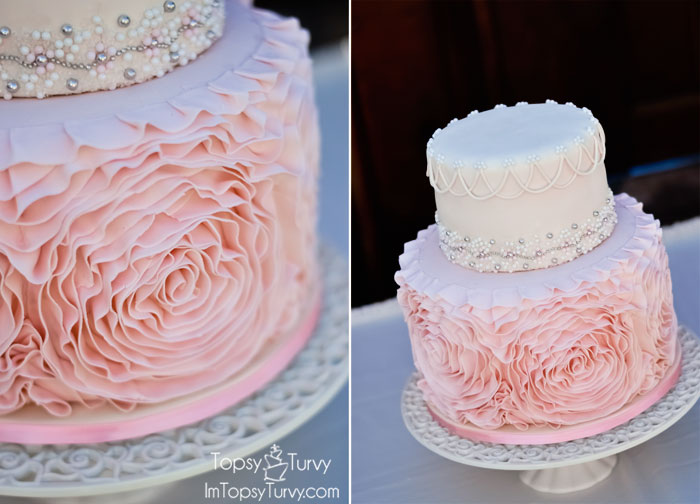 Fondant Ruffle Rosette Cake