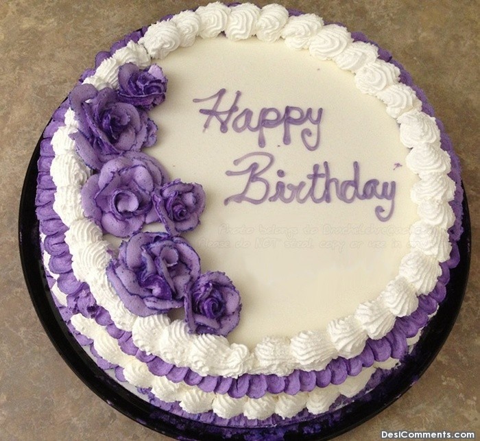 Happy Birthday Purple Cake