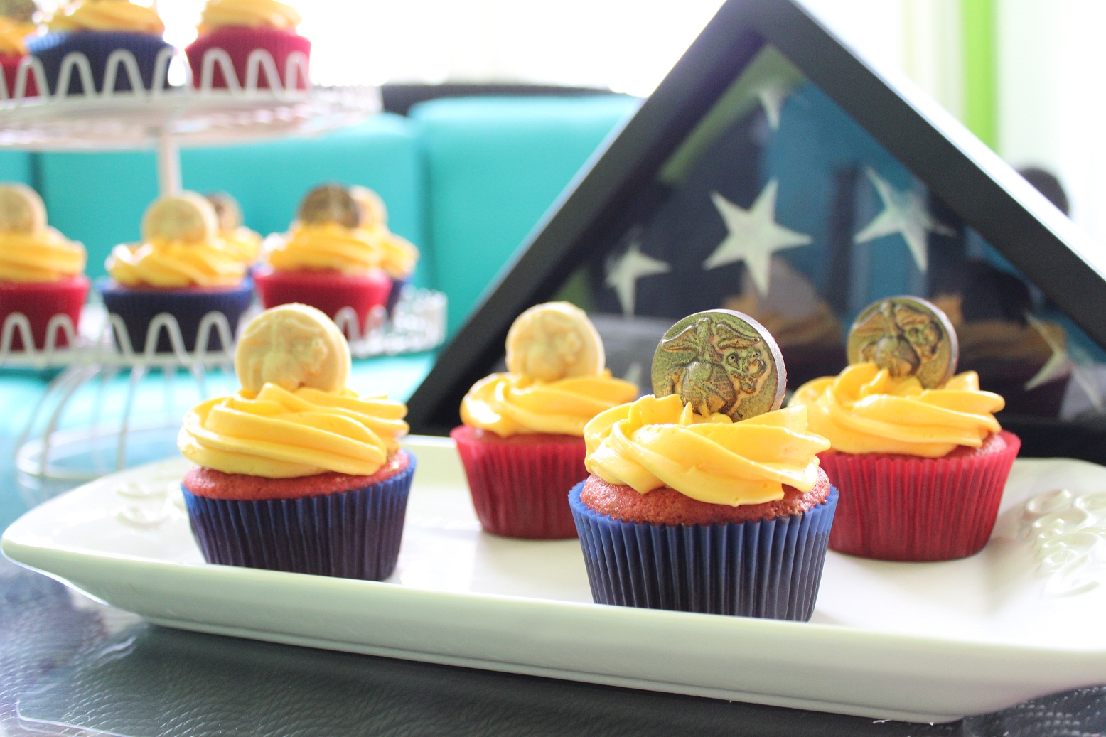 Marine Corps Birthday Cupcakes