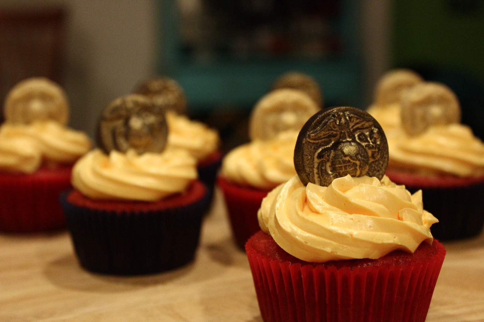 Marine Corps Birthday Cupcakes