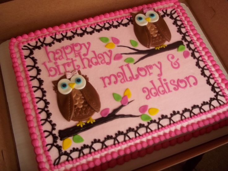 13 Photos of Bird And Owl Sheet Cakes