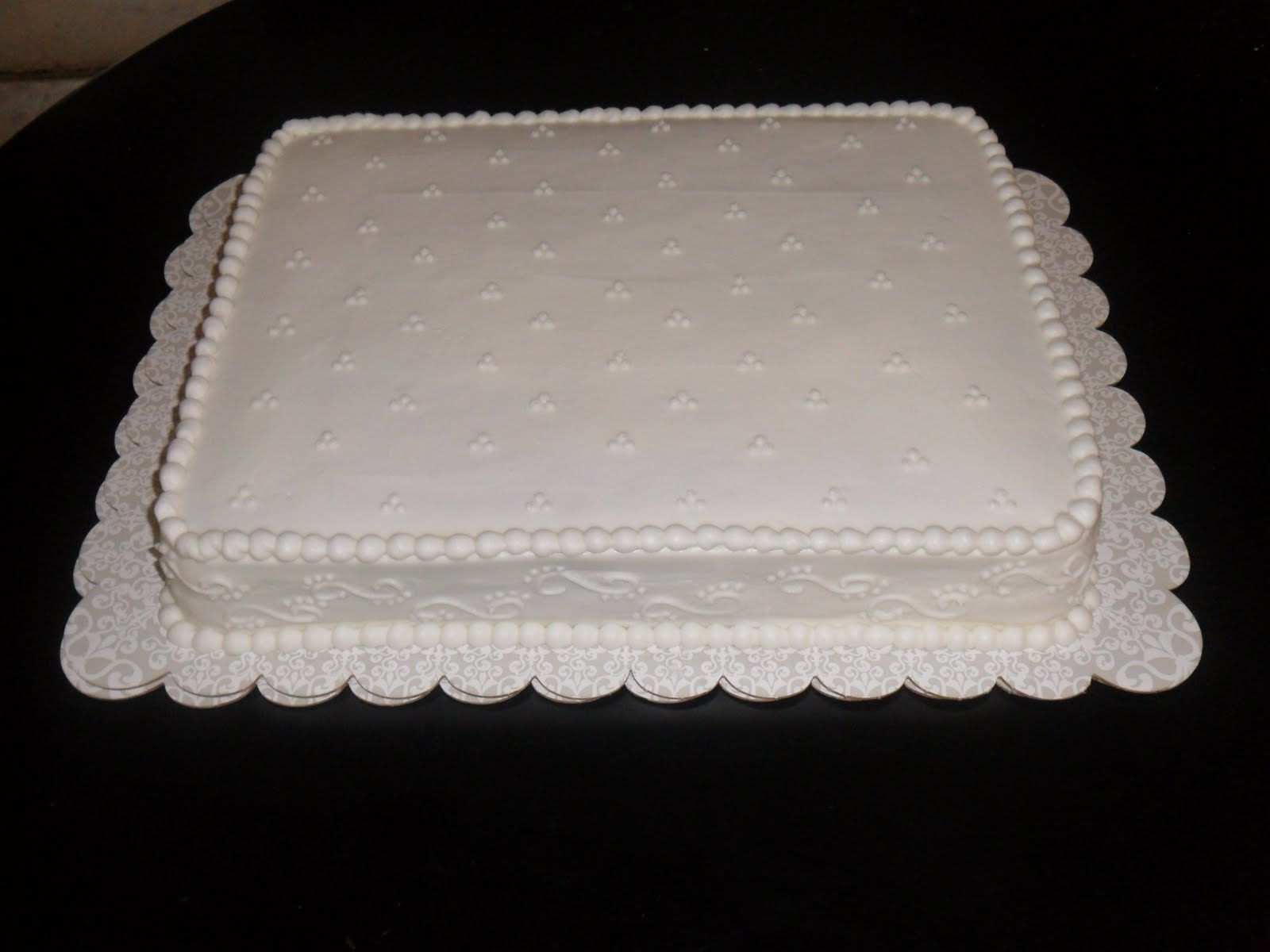 Plain White Sheet Cake