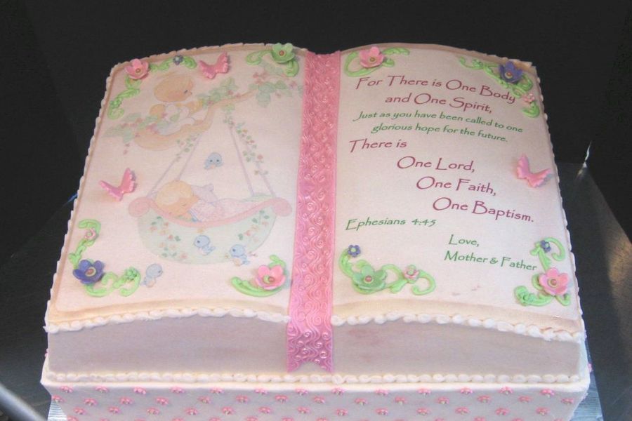 Precious Moments Baptism Cake