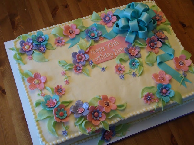 Pretty Decorated Sheet Cake