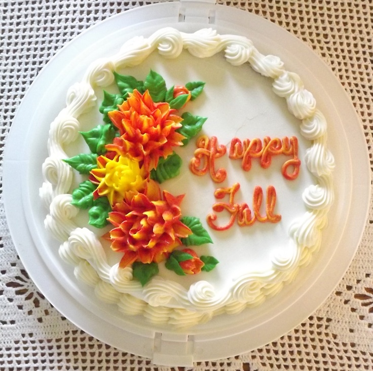 Pretty Fall Birthday Sheet Cakes