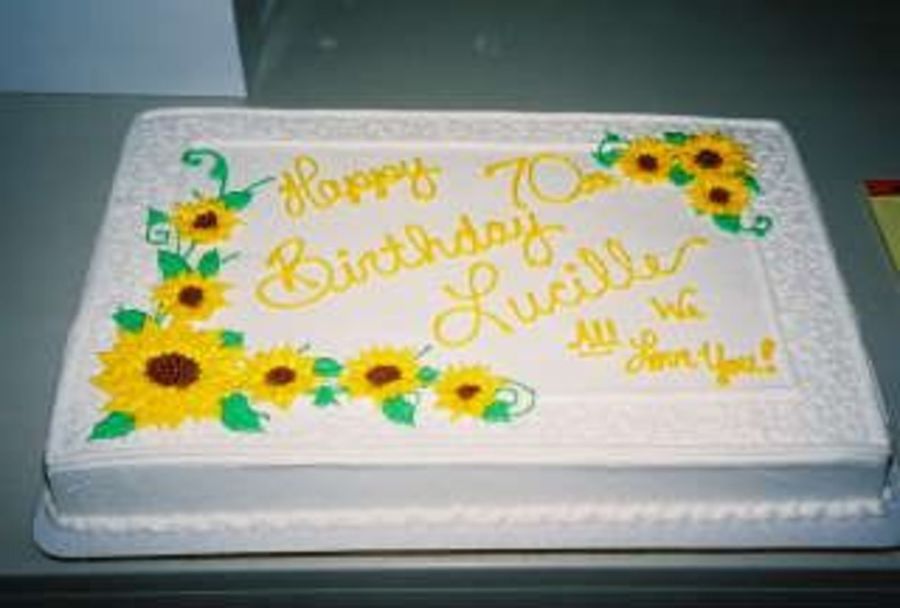 Sunflower Sheet Cake