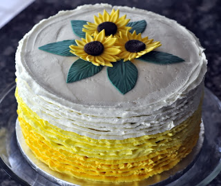 Sunflower Sheet Cake