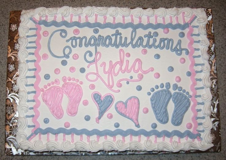 Twin Girls Baby Shower Cake