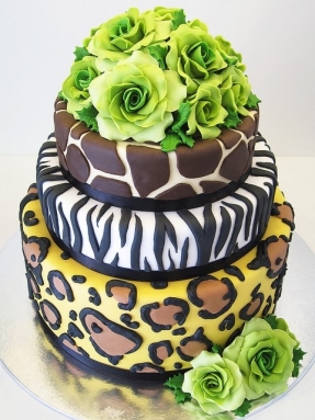 Animal Print Wedding Cake